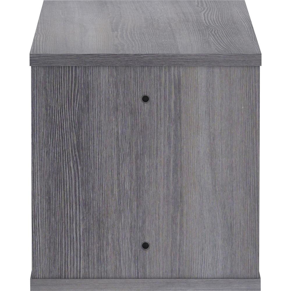 Lorell Panel System Open Storage Cabinet - 12.07" Height x 32.50" Width x 11.75" Depth - Charcoal - Laminate - 1 Each. Picture 4