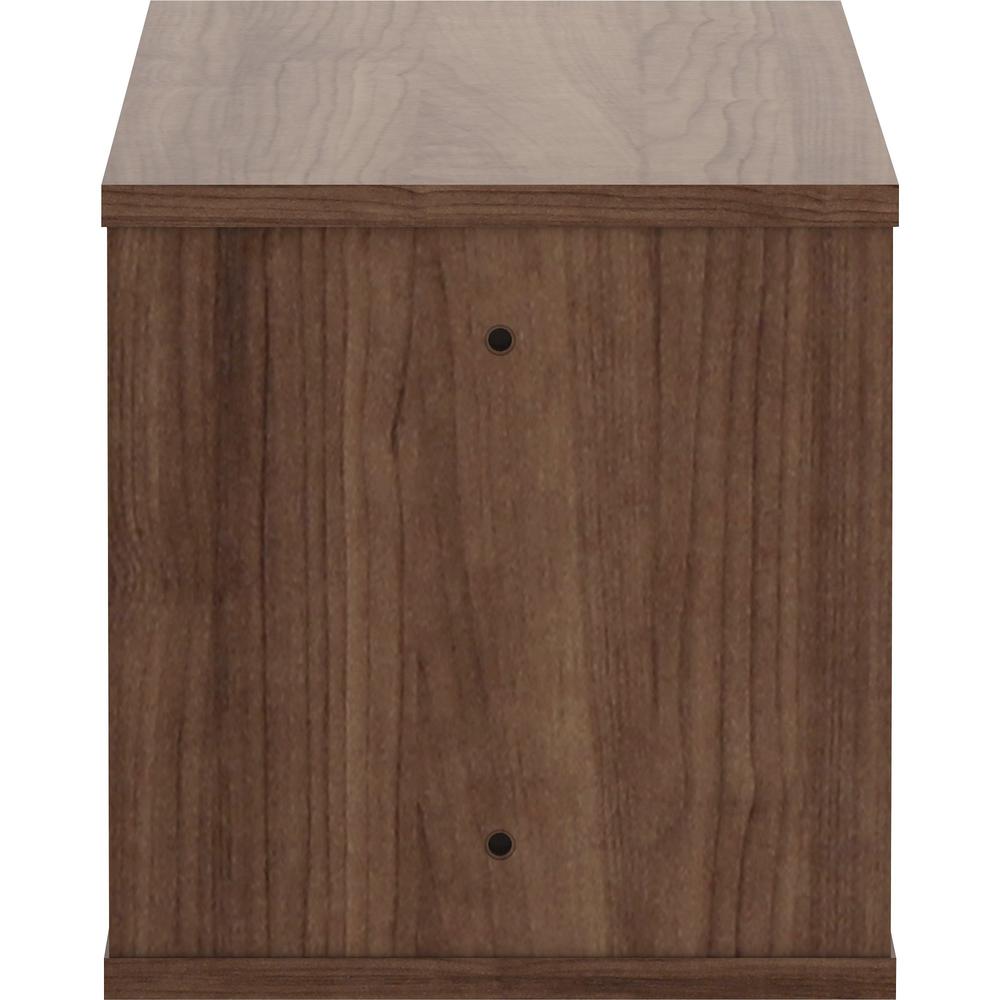 Lorell Panel System Open Storage Cabinet - 12.07" Height x 32.50" Width x 11.75" Depth - Walnut - Laminate - 1 Each. Picture 5