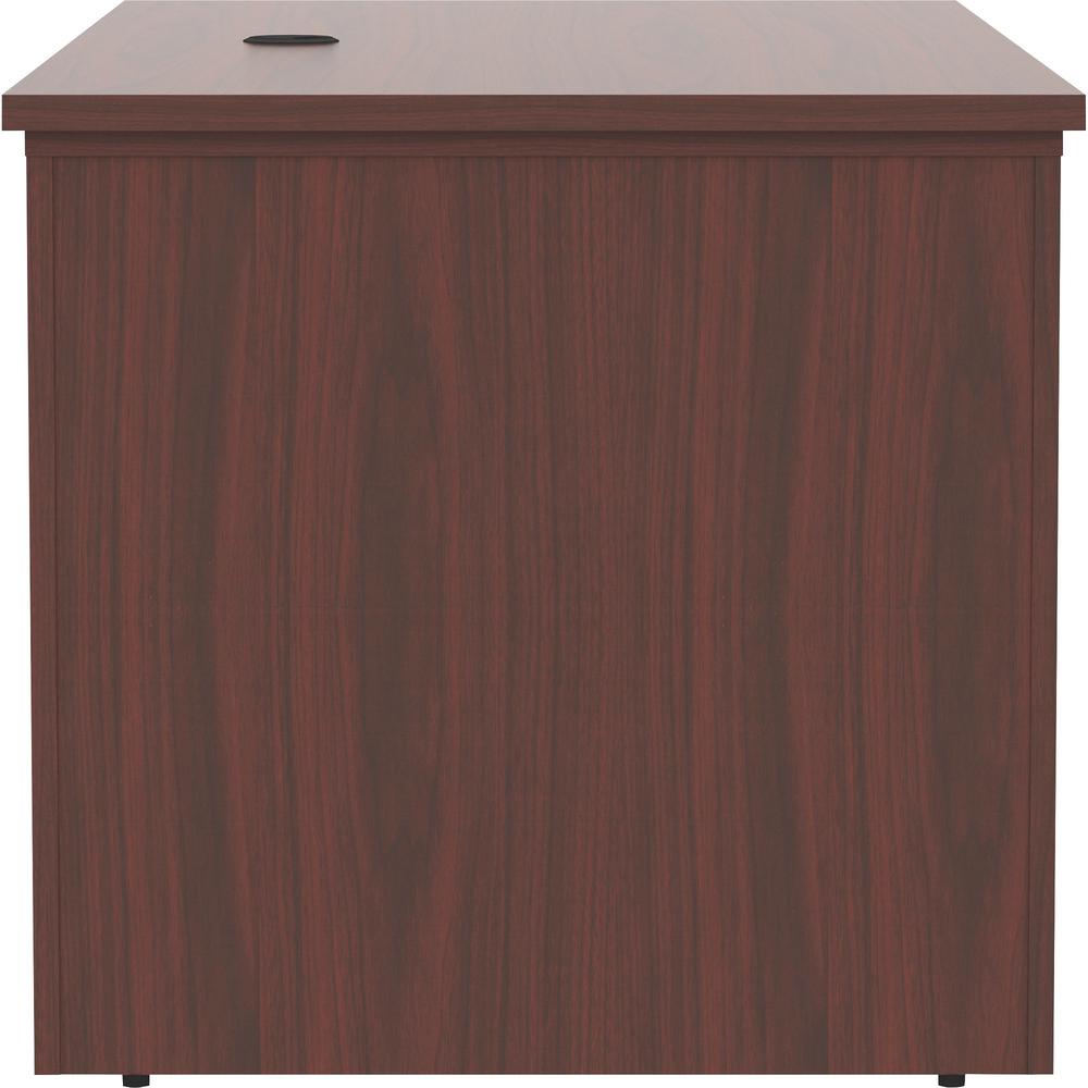 Lorell Essentials Series Sit-to-Stand Desk Shell - 0.1" Thickness Top, 49" Height x 60" Width x 29" Depth - Finish: Mahogany - Mahogany Laminate Table Top - 1 Each. Picture 4