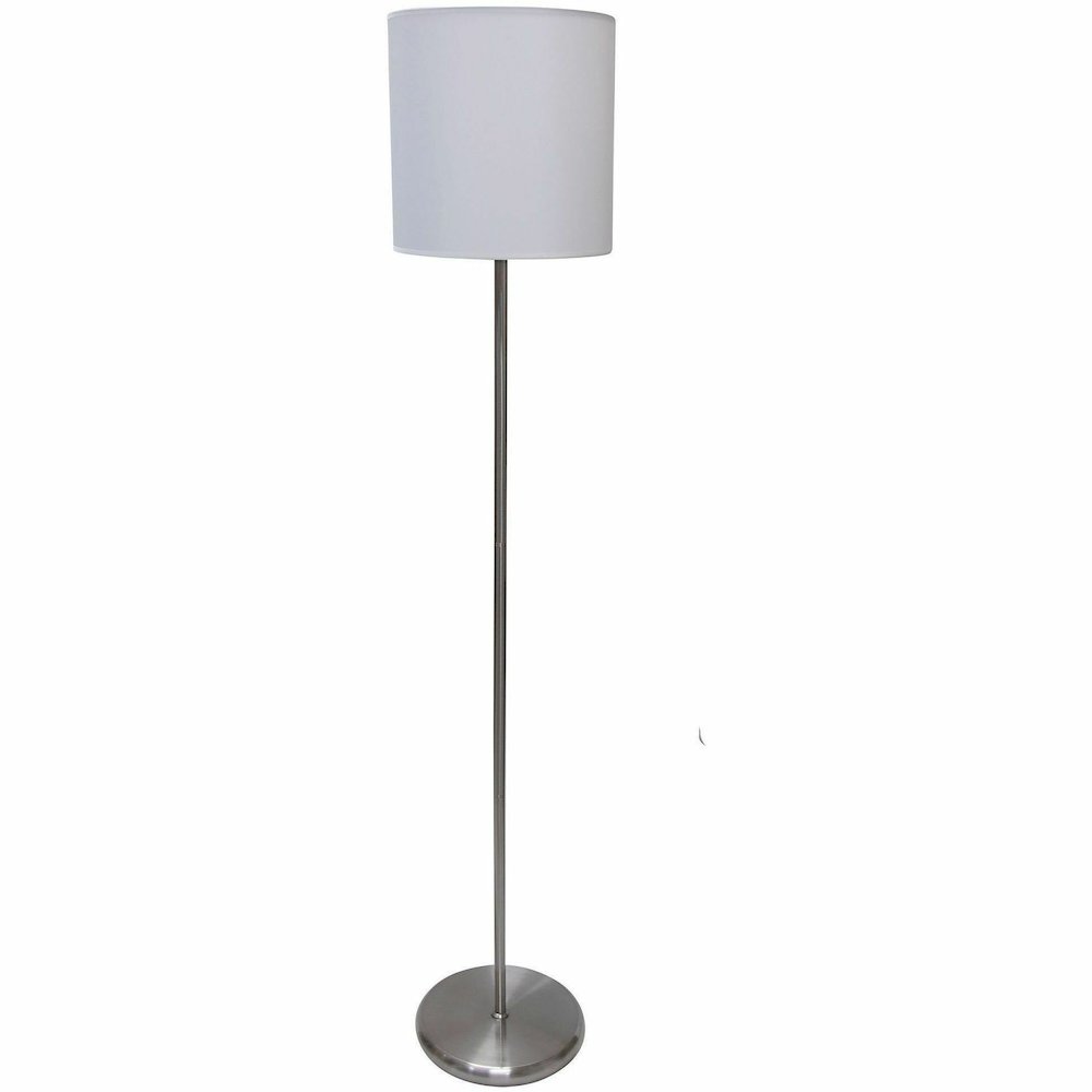 Ledu Slim Line Lamp Combo Pack - 13 W CFL, LED Bulb - Silver - Steel - Floor-mountable, Desk Mountable - Silver, White. Picture 3