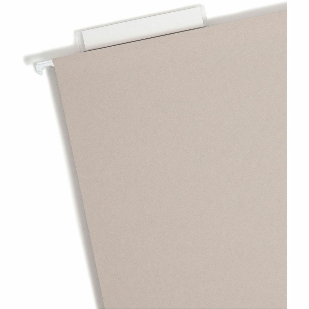 Smead TUFF 1/3 Tab Cut Letter Recycled Hanging Folder - 8 1/2" x 11" - 3" Expansion - Top Tab Location - Assorted Tab Position - Steel Gray - Bend Resistant, Heavy Duty, Tear Resistant, Reinforced Rod. Picture 5