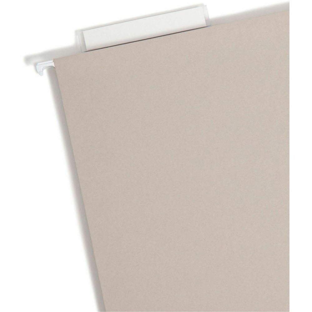 Smead TUFF 1/3 Tab Cut Letter Recycled Hanging Folder - 8 1/2" x 11" - 4" Expansion - Top Tab Location - Assorted Tab Position - Steel Gray - Bend Resistant, Heavy Duty, Tear Resistant, Reinforced Rod. Picture 5