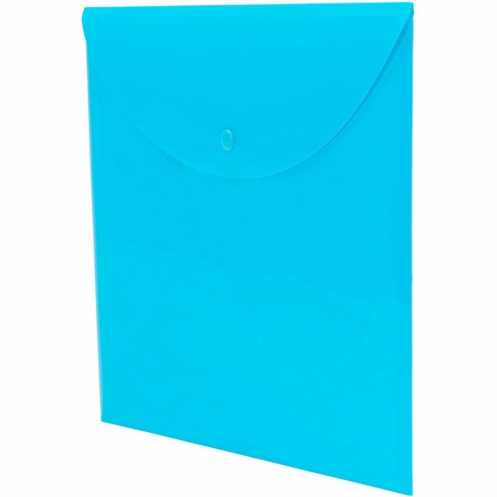 Smead Letter Filing Envelope - 8 1/2" x 11" - Teal - Closed On Top, Closed Sides, Water Resistant, Tear Resistant, Snap Closure, Durable, Compact - 10 / Box. Picture 4