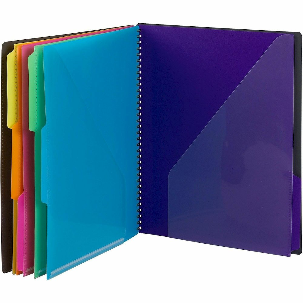 Smead 1/3 Tab Cut Letter Organizer Folder - 8 1/2" x 11" - 12 Pocket - Assorted Tab Position - Gray - 1 Each. Picture 5