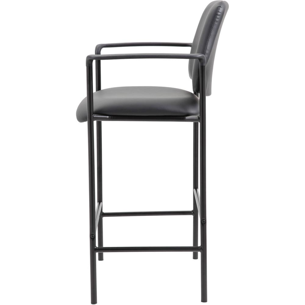 Boss Square Back Stool - Black Seat Color - Vinyl Seat Material - Black Back Color - Black Frame Color - Armrest - 1 Each. Picture 4