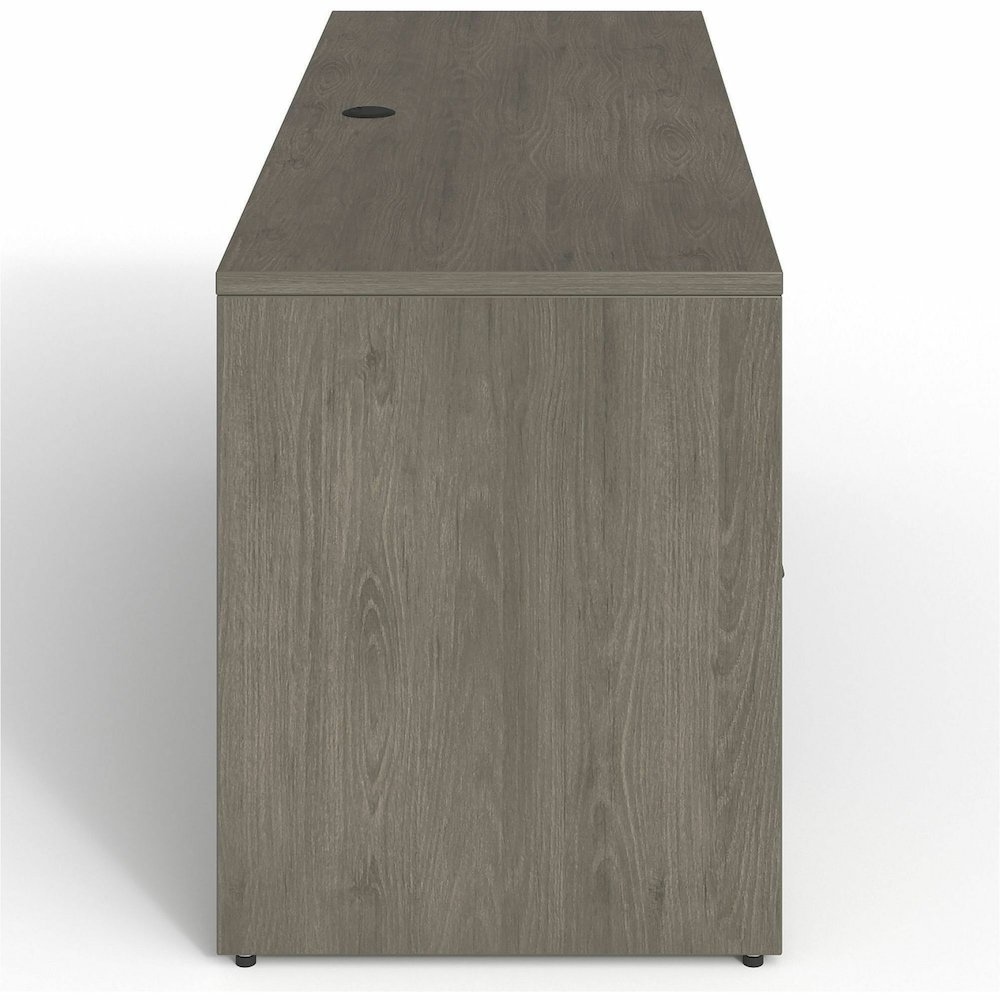 Lorell Prominence 2.0 Left-Pedestal Credenza - Rectangle - 29" Height x 66" Width x 24" Depth, 1" Thickness Top - Total Drawer(s): 2 - Single Pedestal on Left Side - Band Edge - Material: Particleboar. Picture 6