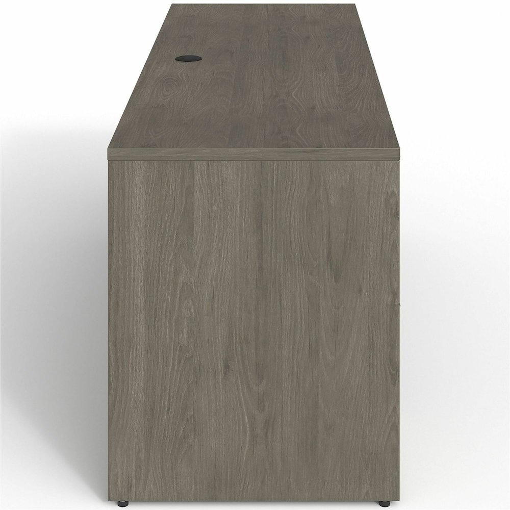 Lorell Prominence 2.0 Left-Pedestal Credenza - Rectangle - 29" Height x 72" Width x 24" Depth, 1" Thickness Top - Total Drawer(s): 2 - Single Pedestal on Left Side - Band Edge - Material: Particleboar. Picture 4