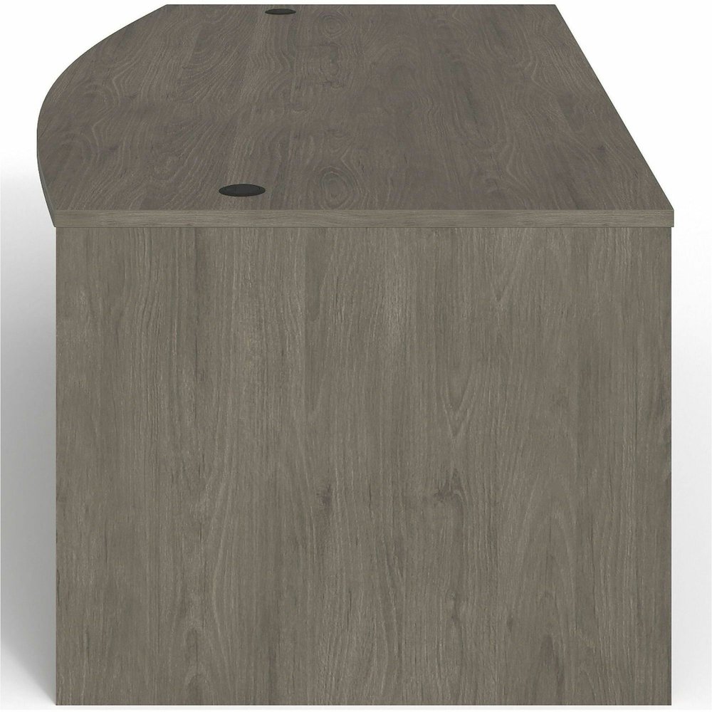 Lorell Prominence 2.0 Bowfront Right-Pedestal Desk - Rectangle - 29" Height x 72" Width x 42" Depth, 1" Thickness Top - Total Drawer(s): 3 - Double Pedestal on Right Side - Band Edge - Material: Parti. Picture 6