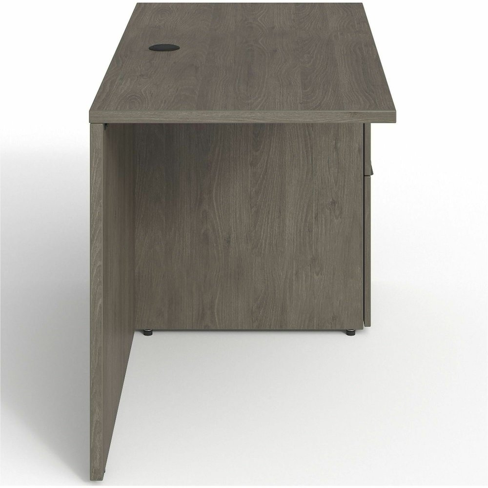 Lorell Prominence 2.0 Right Return - Rectangle - 29" Height x 48" Width x 24" Depth, 1" Thickness Top - Total Drawer(s): 2Right Side - Material: Particleboard, Thermofused Melamine (TFM) - Finish: Gra. Picture 7