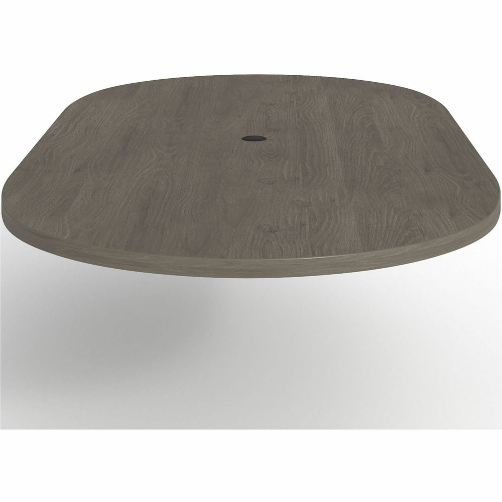 Lorell Prominence 2.0 Racetrack Conference Tabletop - Oval - 96" Width x 48" Depth, x 1.5" Thickness Top - Material: Particleboard - Finish: Gray - Laminated, Durable, Mar Resistant, Burn Resistant, I. Picture 6