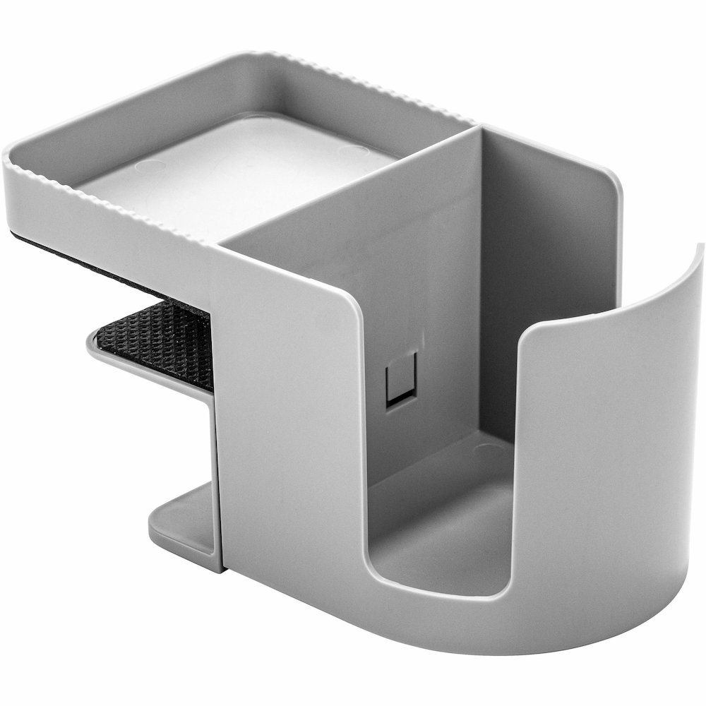 Deflecto Standing Desk Cup Holder - 3.54" Height x 3.94" Width x 7.04" Depth - Cup Holder, Durable, Spill Resistant, Portable, Spring Loaded - Gray - Acrylonitrile Butadiene Styrene (ABS) - 1 Each. Picture 8