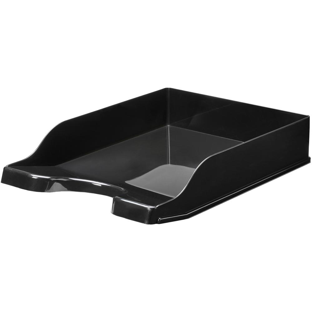 Deflecto AntiMicrobial DocuTray - 2.60" Height x 10.16" Width x 13.78" Depth - Desktop - Antimicrobial, Interlockable, Stackable, Mildew Resistant - Black - Polystyrene - 1 Each. Picture 5