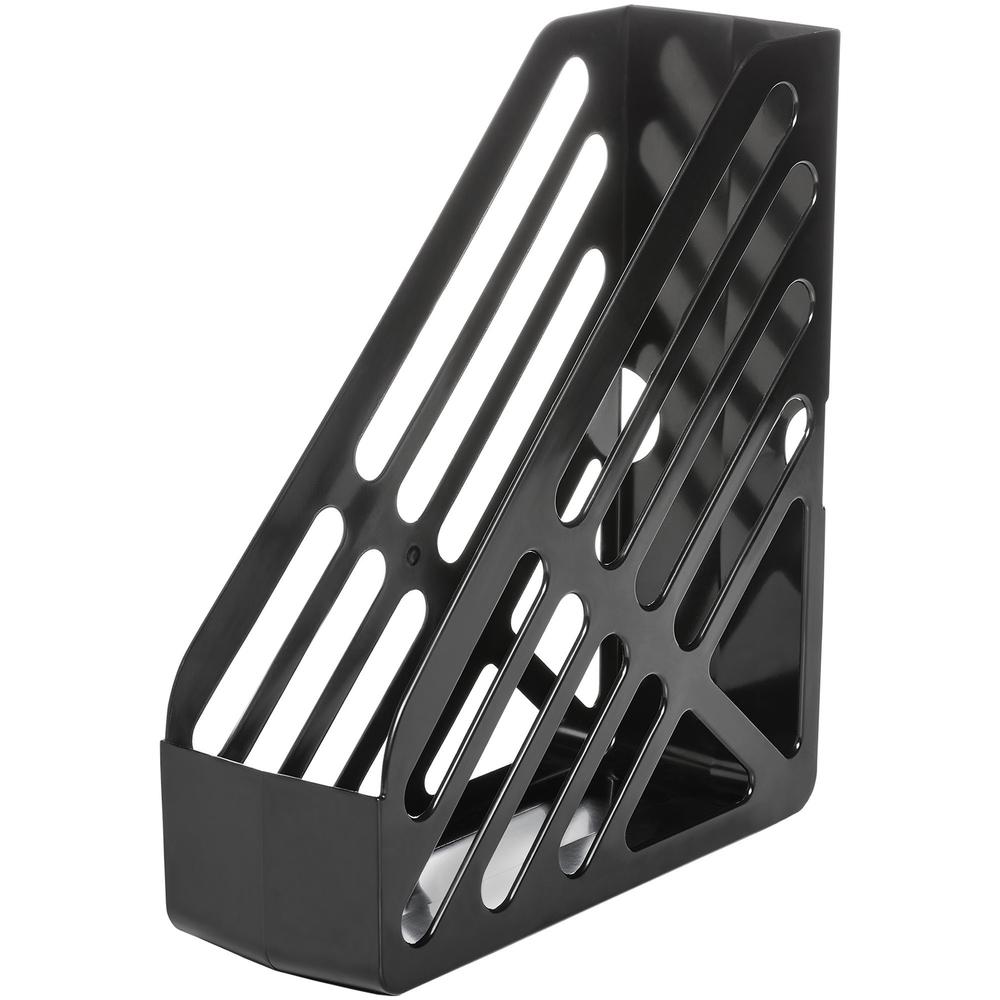 Deflecto AntiMicrobial Jumbo Magazine File - Black - Polystyrene. Picture 5