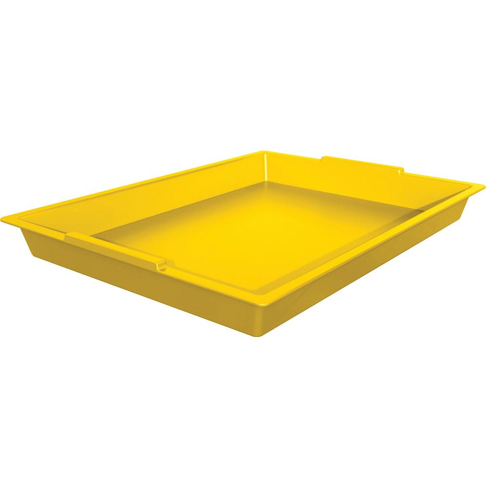 Deflecto Antimicrobial Finger Paint Tray - Painting - 1.83" Height x 16.04" Width x 12.07" Depth - Yellow - Polypropylene, Plastic - 1 Each. Picture 5