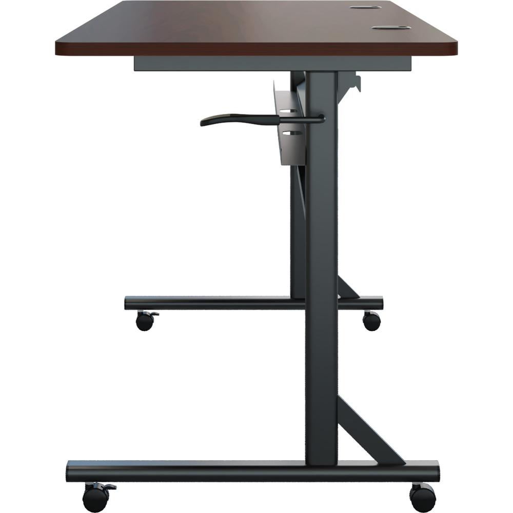Lorell Shift 2.0 Flip and Nesting Mobile Table - Laminated Rectangle Top - 198 lb Capacity - 60" Table Top Length x 24" Table Top Width x 1" Table Top Thickness - 29.50" Height - Assembly Required - M. Picture 7