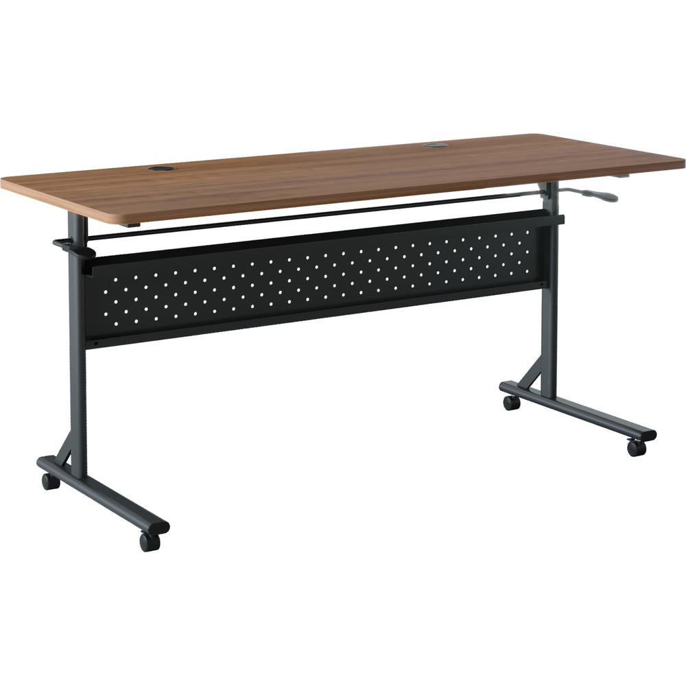 Lorell Shift 2.0 Flip and Nesting Mobile Table - Laminated Rectangle Top - 198 lb Capacity - 60" Table Top Length x 24" Table Top Width x 1" Table Top Thickness - 29.50" Height - Assembly Required - W. Picture 5