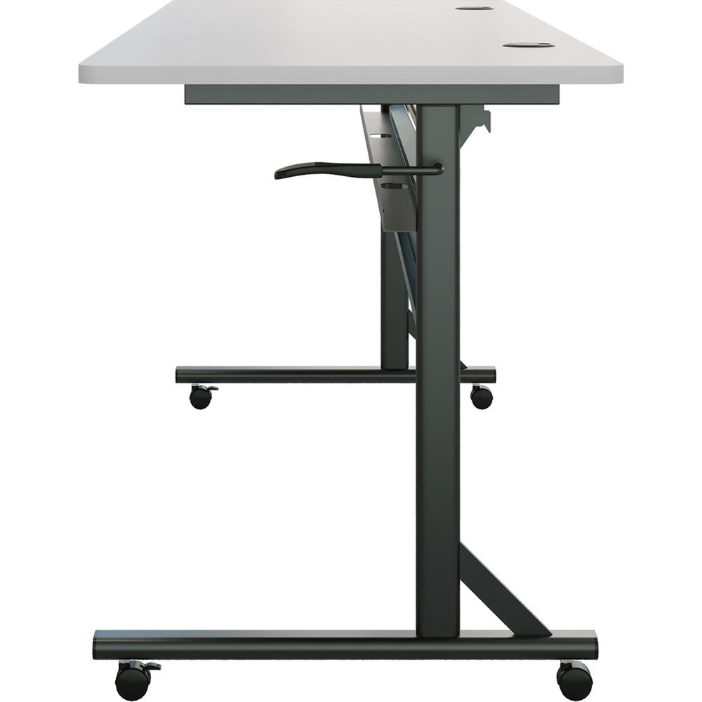 Lorell Shift 2.0 Flip and Nesting Mobile Table - Laminated Rectangle Top - 198 lb Capacity - 72" Table Top Length x 24" Table Top Width x 1" Table Top Thickness - 29.50" Height - Assembly Required - G. Picture 7