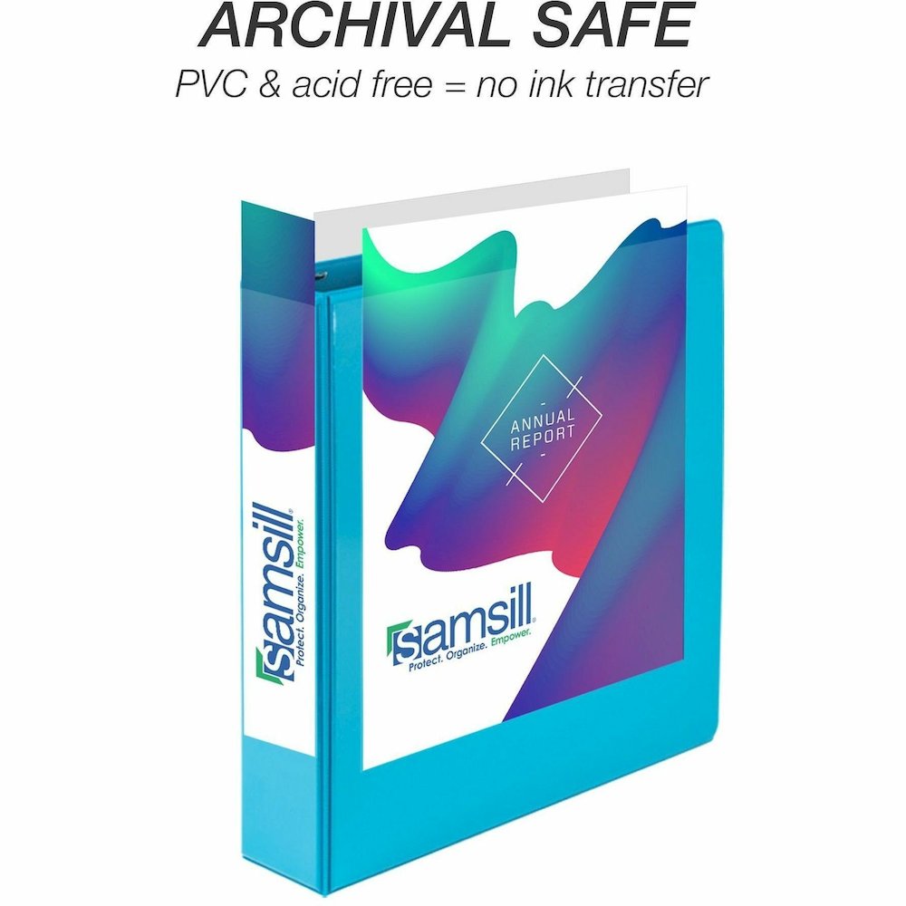 Samsill Durable View Binders - 2" Binder Capacity - Letter - 8 1/2" x 11" Sheet Size - 475 Sheet Capacity - 3 Ring - Fastener: D-Ring - Pocket: 2, Internal - Polypropylene, Chipboard - Assorted - Dura. Picture 5