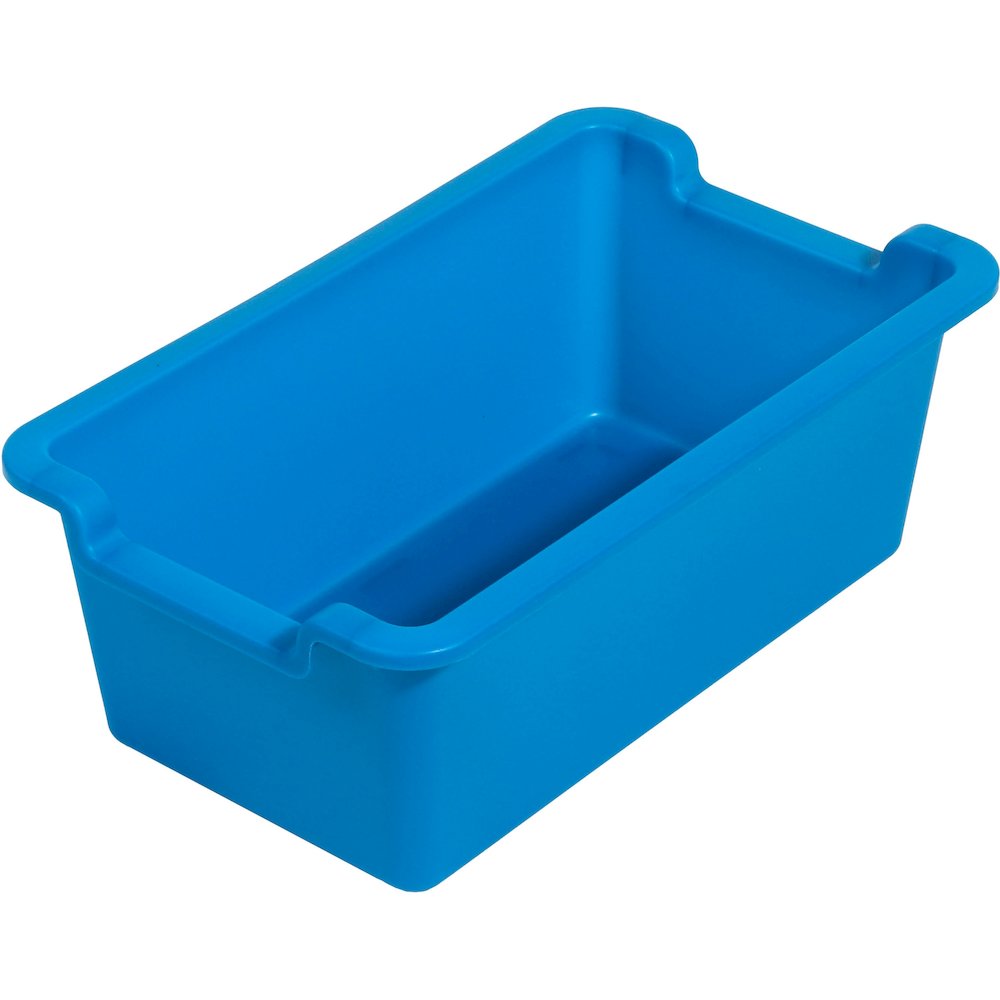 Deflecto Antimicrobial Rectangular Storage Bin - 5.06" Height x 13.24" Width x 8.05" Depth - Antimicrobial, Lightweight, Mold Resistant, Mildew Resistant, Handle, Portable, Stackable - Blue - Polyprop. Picture 6