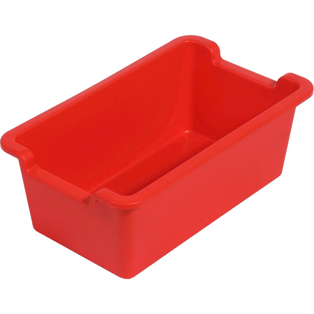 Deflecto Antimicrobial Rectangular Storage Bin - 5.06" Height x 13.24" Width x 8.05" Depth - Antimicrobial, Lightweight, Mold Resistant, Mildew Resistant, Handle, Portable, Stackable - Red - Polypropy. Picture 6