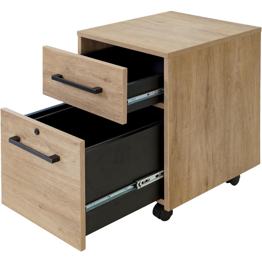 Mason Modern Two Drawer Wood Laminate File Cabinet. Picture 3
