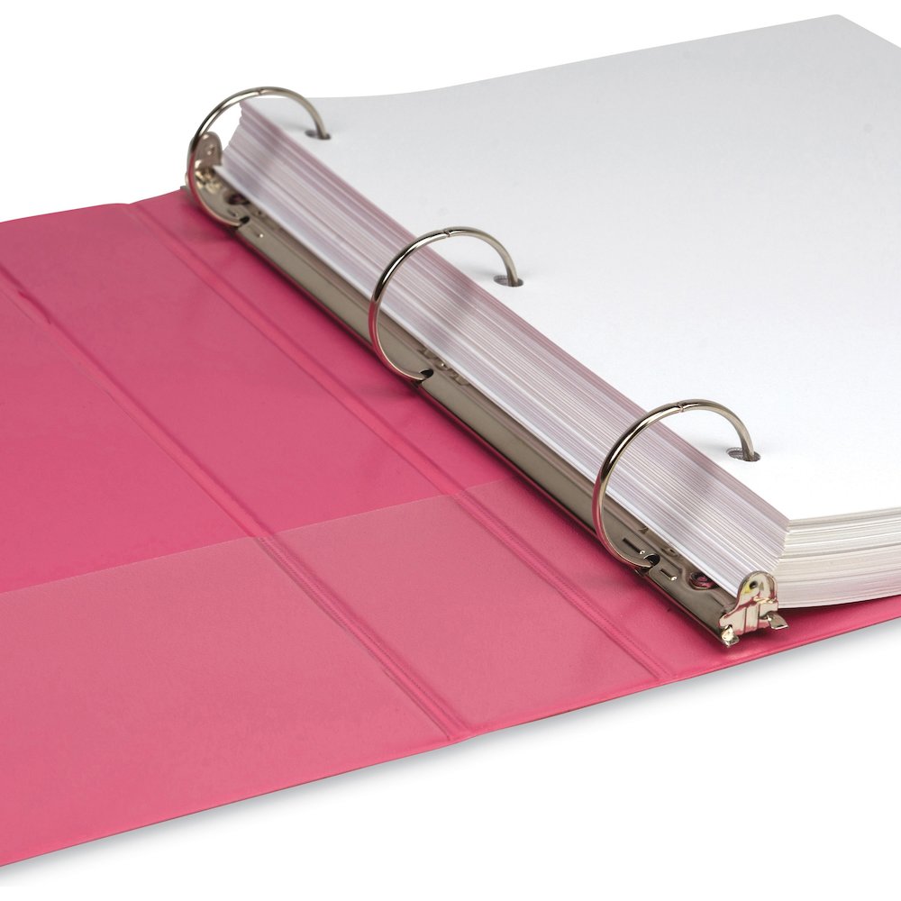 Samsill Earth's Choice Plant-based View Binders - 1 1/2" Binder Capacity - Letter - 8 1/2" x 11" Sheet Size - 3 Ring - Fastener: Round Ring - Chipboard, Polypropylene, Plastic - Berry - Recycled - Bio. Picture 5