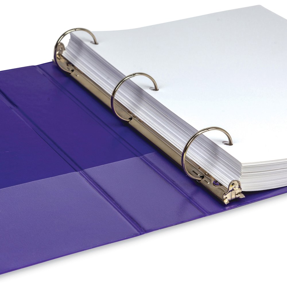 Samsill Earth's Choice Plant-based View Binders - 1 1/2" Binder Capacity - Letter - 8 1/2" x 11" Sheet Size - 3 Ring - Fastener: Round Ring - Chipboard, Polypropylene, Plastic - Purple - Recycled - Bi. Picture 9