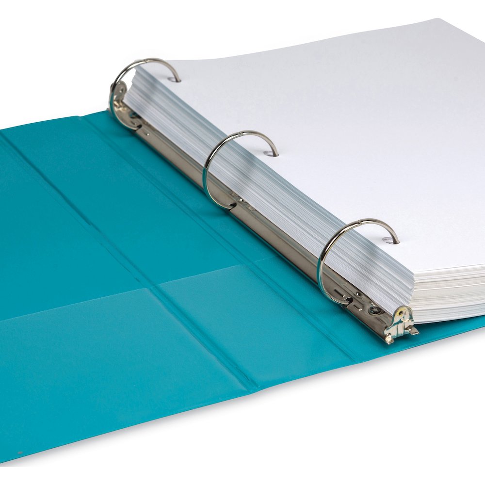 Samsill Earth's Choice Plant-based View Binders - 1 1/2" Binder Capacity - Letter - 8 1/2" x 11" Sheet Size - 3 Ring - Fastener: Round Ring - Chipboard, Polypropylene, Plastic - Turquoise - Recycled -. Picture 5