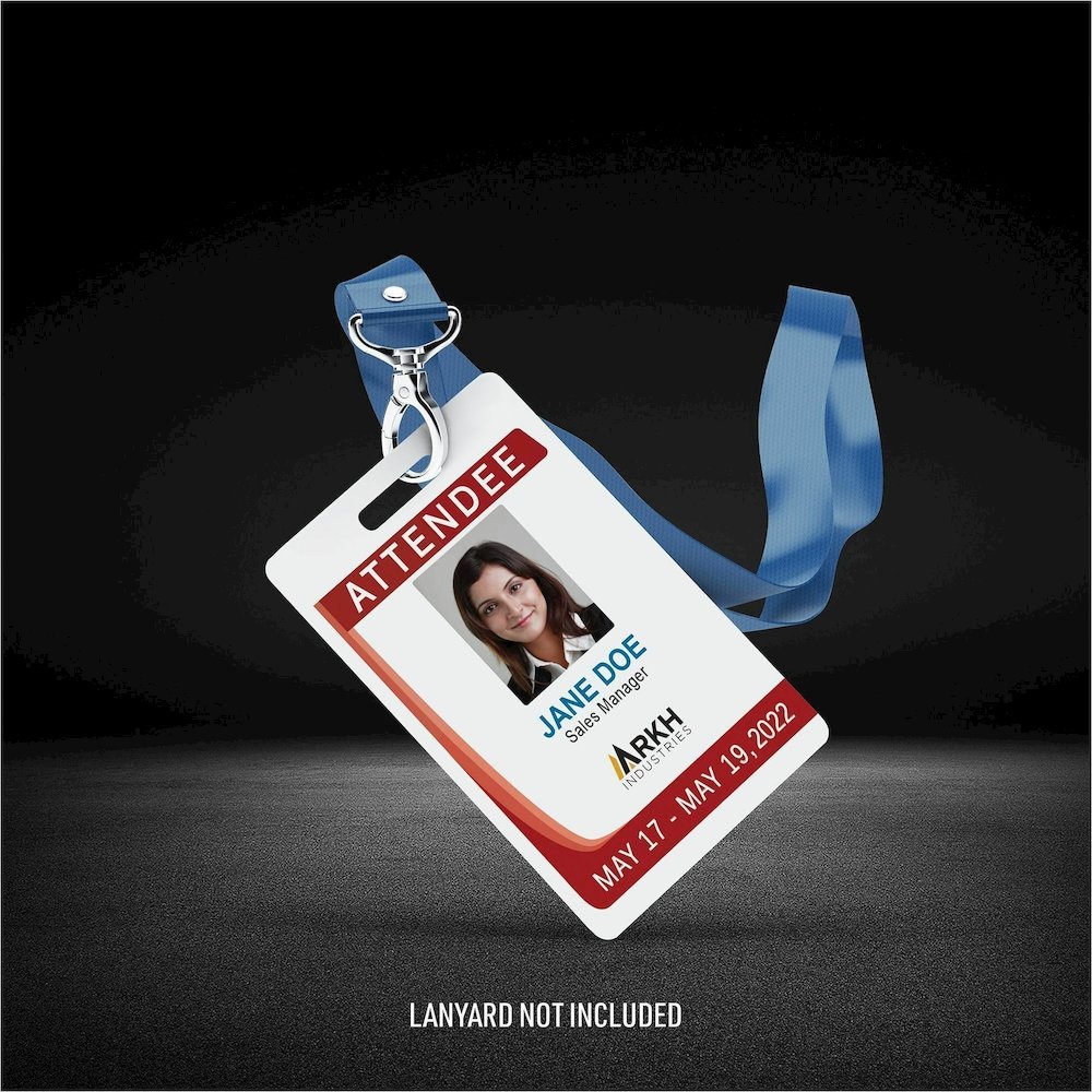 Avery&reg; Name Badge - Print/Message - "Vertical, Portrait - 2.1" Width x 3.4" Height - Rectangular Shape - Double Sided - Durable, Hand Writable, Printable, Water Resistant, Chemical Resistant, Abra. Picture 7