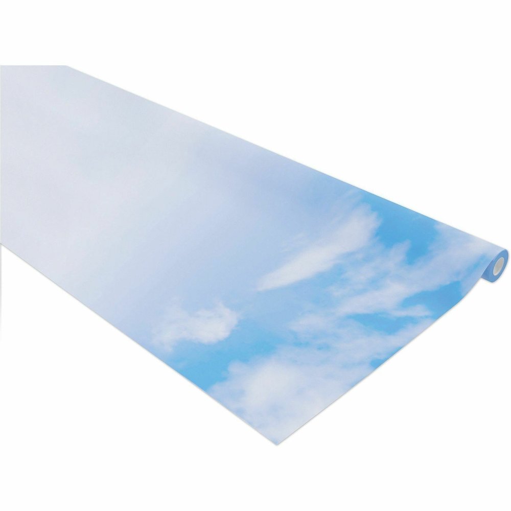 Fadeless Bulletin Board Paper Rolls - Classroom, Door, File Cabinet, School, Home, Office Project, Display, Table Skirting, Party, Decoration - 48"Width x 50 ftLength - 1 Roll - Wispy Clouds - Paper. Picture 3