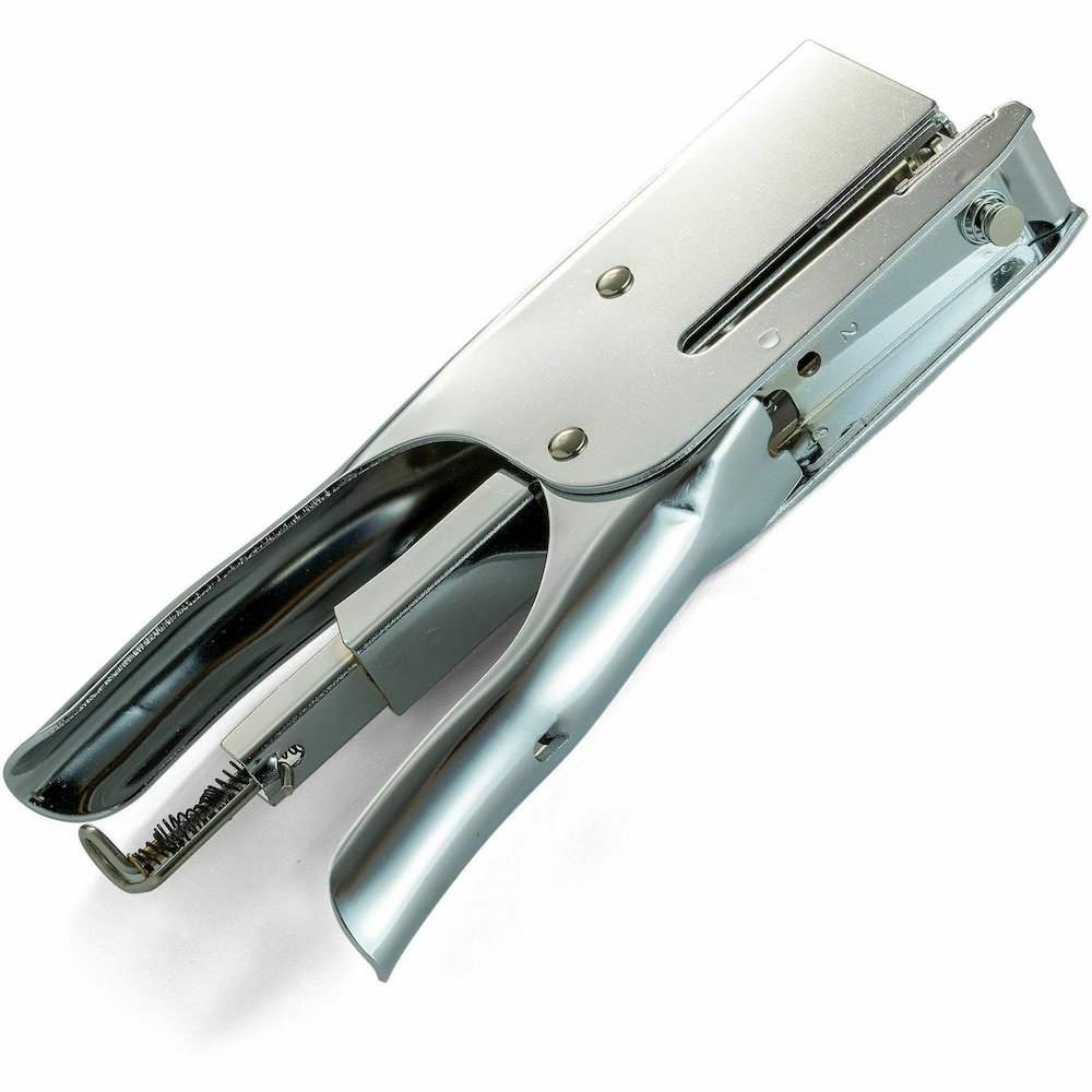 Officemate Plier Stapler - Staple Size: 0.25" , 0.31" - Rear Loading - Silver - Metal - 1 Each. Picture 5