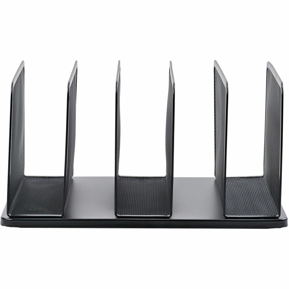 Lorell 5-Tier Letter Tray - 5 Tier(s) - Vertical - Side-loading, Sturdy - Black - Steel Mesh - 1 Each. Picture 5