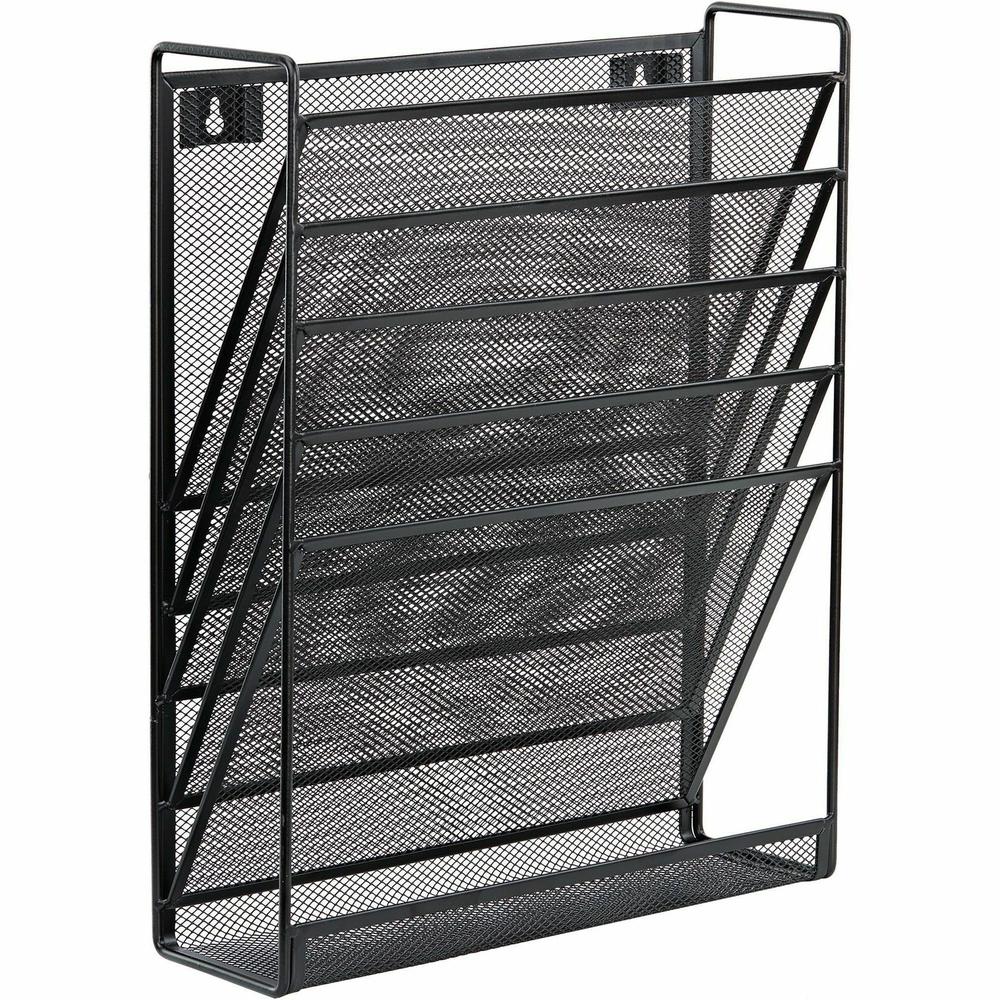 Lorell 5-Pocket Wall File - 5 Pocket(s) - Black - Steel Mesh - 1 Each. Picture 5