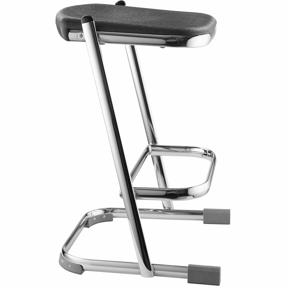 National Public Seating 6600 Series Elephant Z-Stool - Black Seat Color - Polypropylene Seat Material - Chrome Frame Color - Steel Frame Material - Sled, U-Style Base - Thermoplastic Polyurethane (TPU. Picture 6