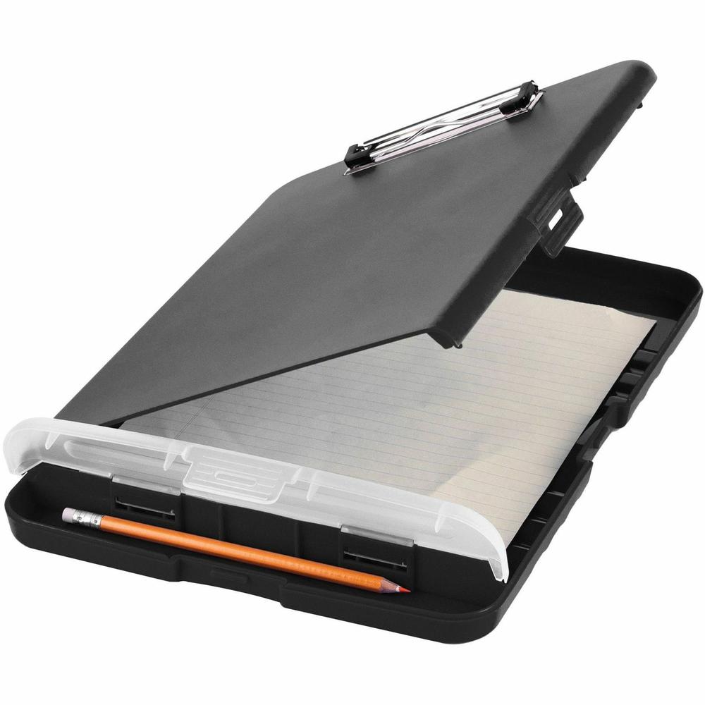 Business Source Storage Clipboard - Storage for 160 Sheet - Plastic - Black - 1 Each. Picture 4