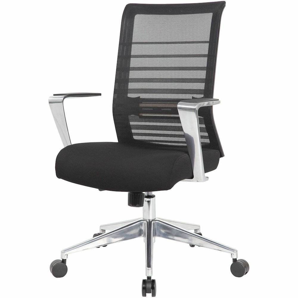 Lorell Horizontal Mesh High-Back Conference Chair - Black Seat Color - Fabric, Molded Foam Seat Material - Mesh Back Material - High Back - 1 Each. Picture 6