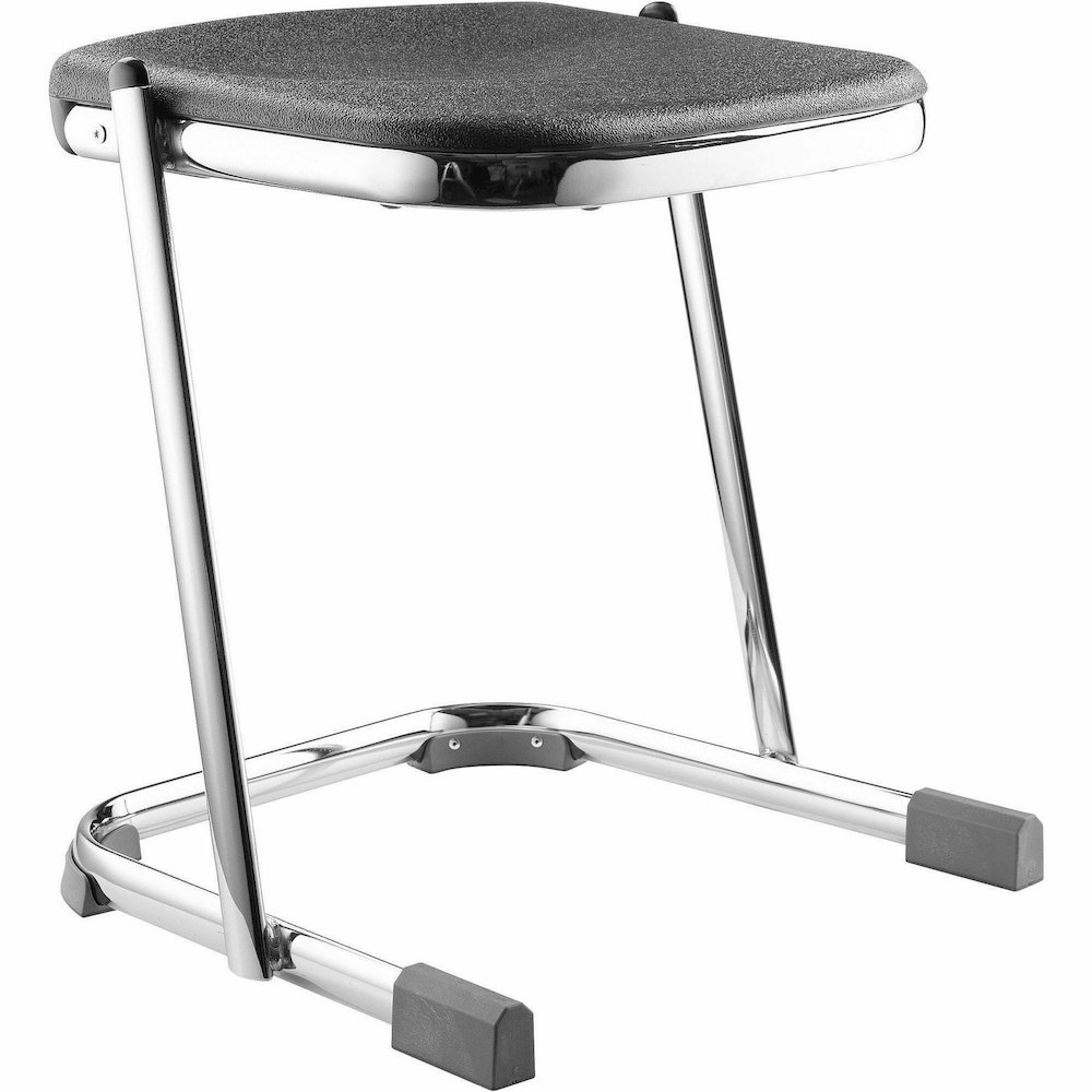 National Public Seating 6600 Series Elephant Z-Stool - Black Seat Color - Polypropylene Seat Material - Chrome Frame Color - Steel Frame Material - Sled, U-Style Base - Thermoplastic Polyurethane (TPU. Picture 7