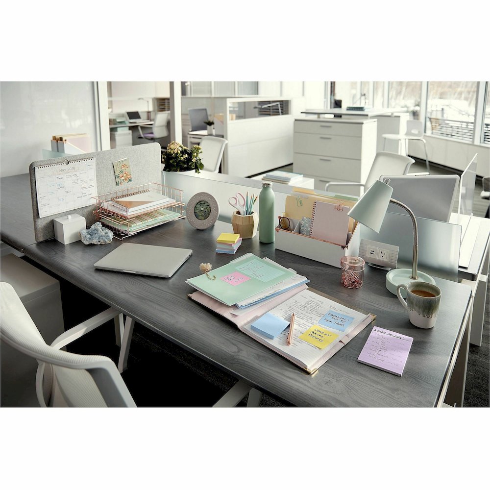 Post-it&reg; Greener Notes - 1200 - 1 1/2" Flag/Note Width x 2" Flag/Note Length - Rectangle - 100 Sheets per Pad - Unruled - Yellow - Paper - Self-adhesive, Repositionable - Recycled - 1 Pack. Picture 4