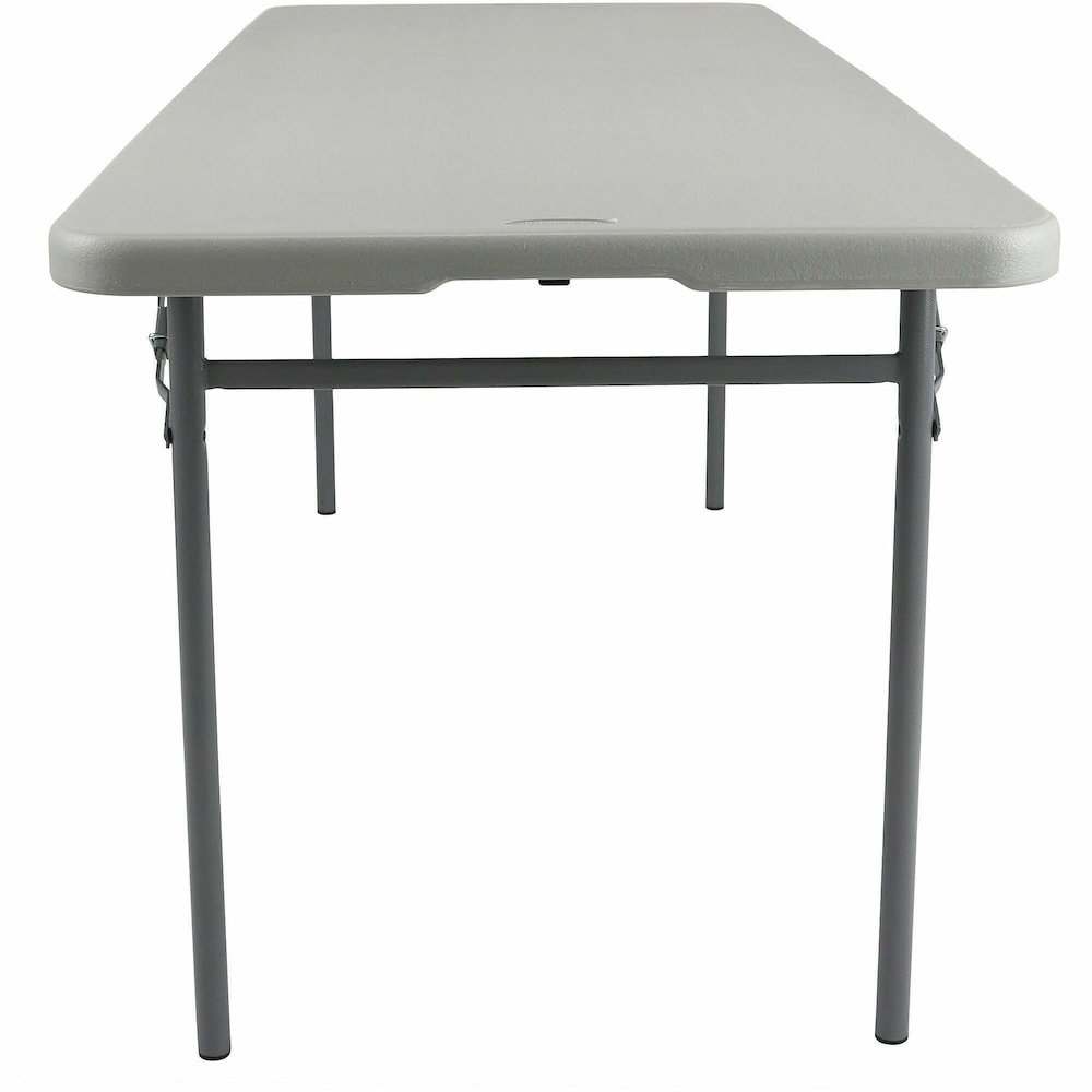 National Public Seating Industrial Fold-in-Half Tables - Speckled Gray Rectangle Top - Four Leg Base - 4 Legs - 700 lb Capacity - 60" Table Top Length x 30" Table Top Width x 1.70" Table Top Thickness. Picture 8