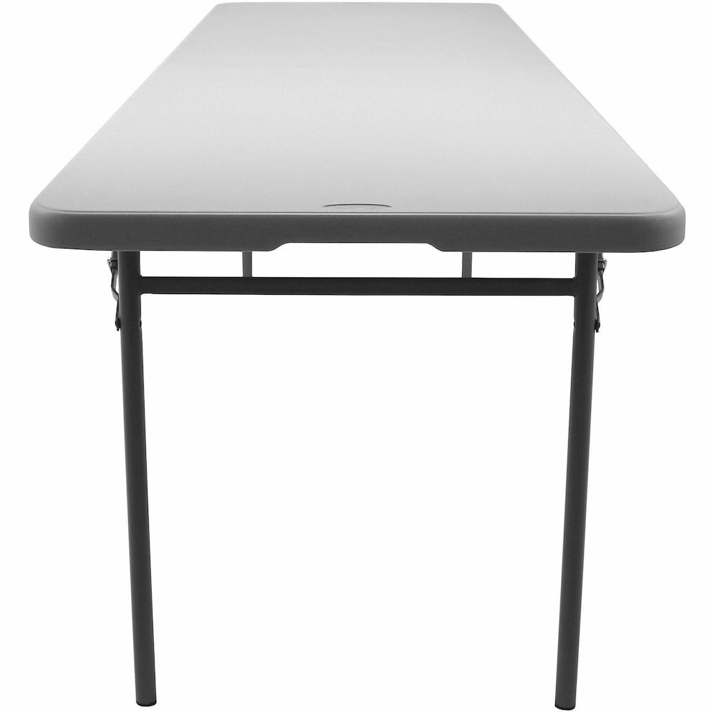 National Public Seating Industrial Fold-in-Half Tables - Speckled Gray Rectangle Top - Four Leg Base - 4 Legs - 700 lb Capacity - 96" Table Top Length x 30" Table Top Width x 1.70" Table Top Thickness. Picture 6