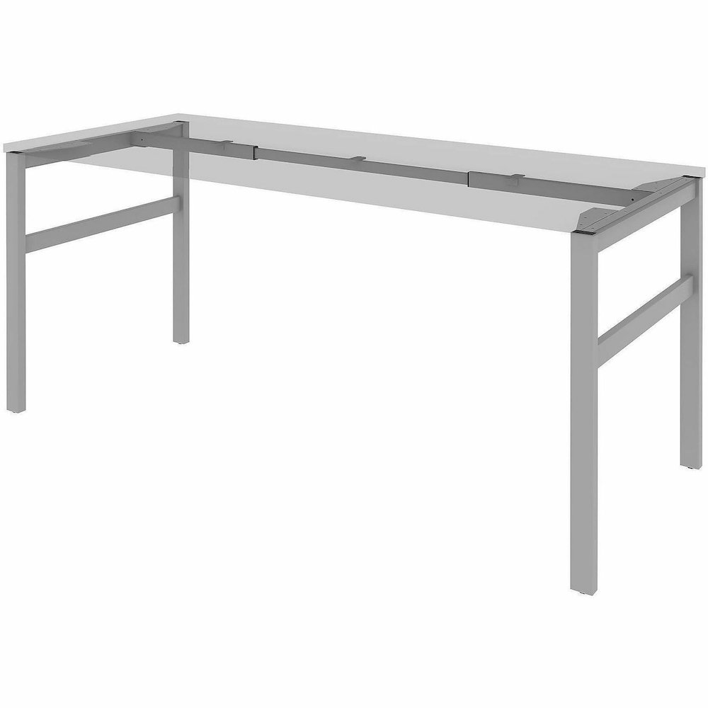 Lorell Table Base - Powder Coated H-shaped, Silver Base - 28.50" Height x 71.60" Width x 29.10" Depth - Metal Base Material - 1 Each. Picture 7