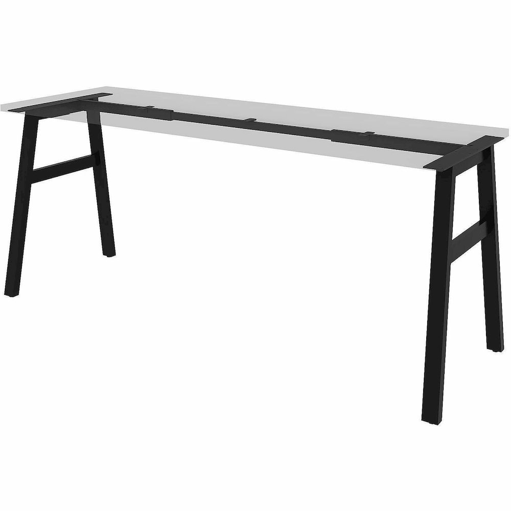 Lorell Table Base - Powder Coated A-shaped, Black Base - 28.50" Height x 71.60" Width x 23.20" Depth - Metal Base Material - 1 Each. Picture 6