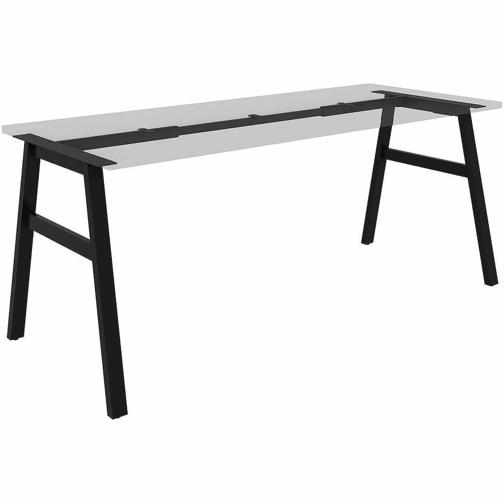 Lorell Table Base - Powder Coated A-shaped, Black Base - 28.50" Height x 71.60" Width x 29.10" Depth - Metal Base Material - 1 Each. Picture 6
