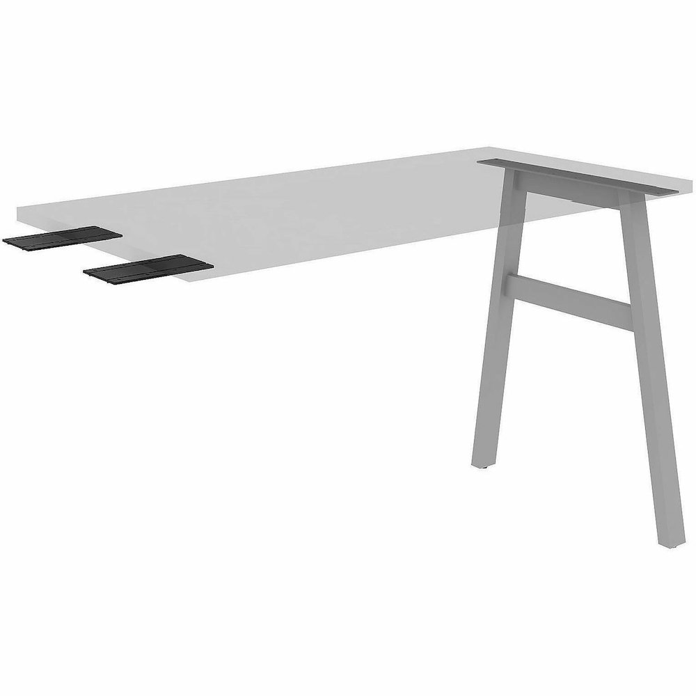 Lorell Adjustable Table Leg Bases & Returns - Assembly Required - Silver - 1 / Each. Picture 7