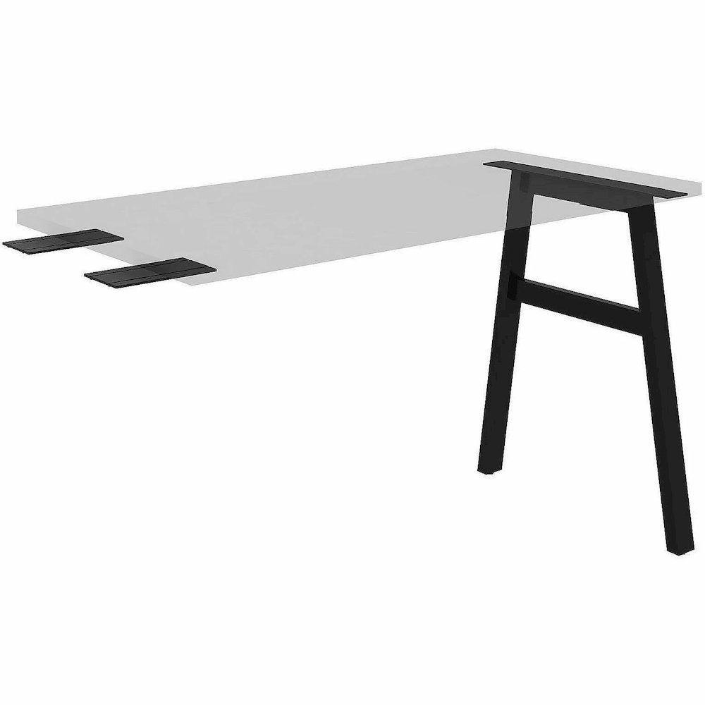 Lorell Adjustable Table Leg Bases & Returns - Assembly Required - Black - 1 / Each. Picture 7