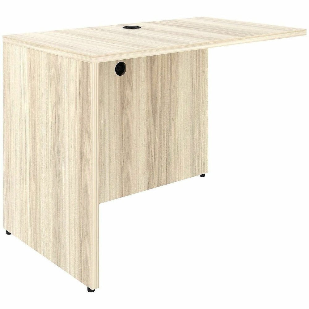 Lorell Essentials Rectangular Return Shell - Rectangle - 1" Thickness Table Top, 29.5" Height x 42" Width x 24" Depth Return Shell - Material: Laminate, Metal - Finish: Modern Elm - Laminate, Modern E. Picture 6