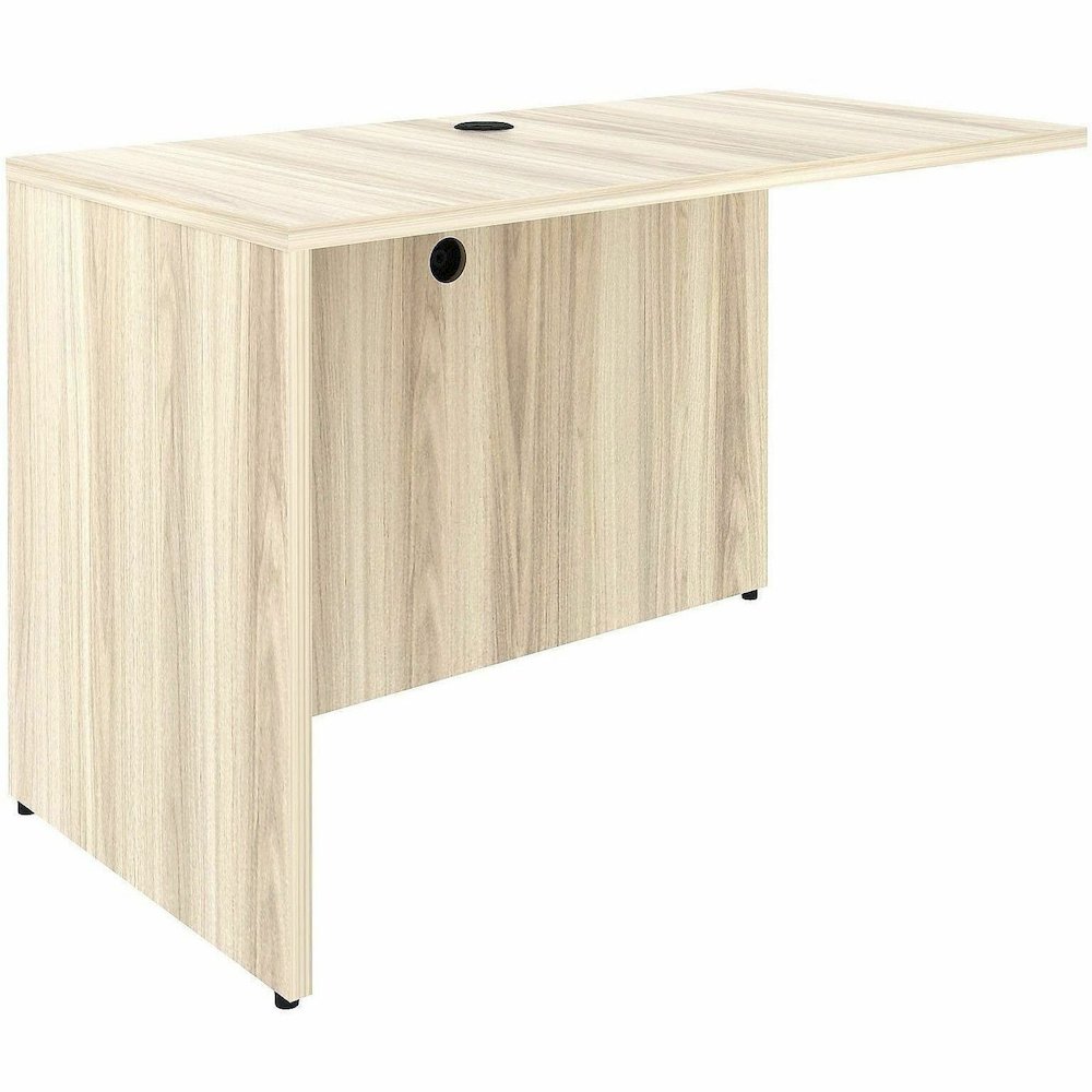 Lorell Essentials Rectangular Return Shell - Rectangle - 1" Thickness Table Top, 29.5" Height x 48" Width x 24" Depth Return Shell - Material: Laminate, Metal - Finish: Modern Elm - Laminate, Modern E. Picture 6
