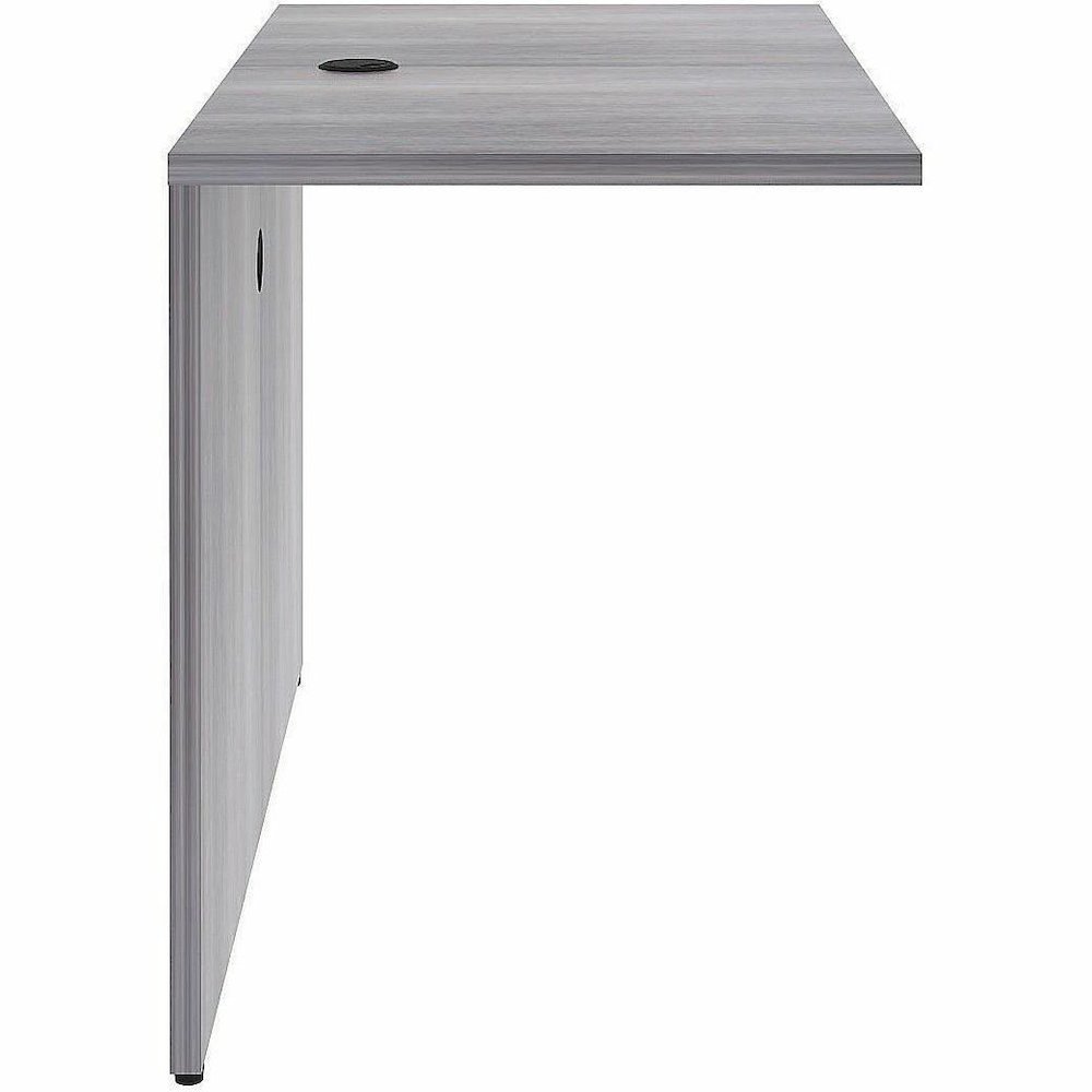 Lorell Weathered Charcoal Laminate Desking - 29.5" Height x 42" Width x 24" Depth, 1" Thickness Top - Finish: Weathered Charcoal - Weathered Charcoal, Laminate Table Top - Laminated, Cam Lock, Durable. Picture 6