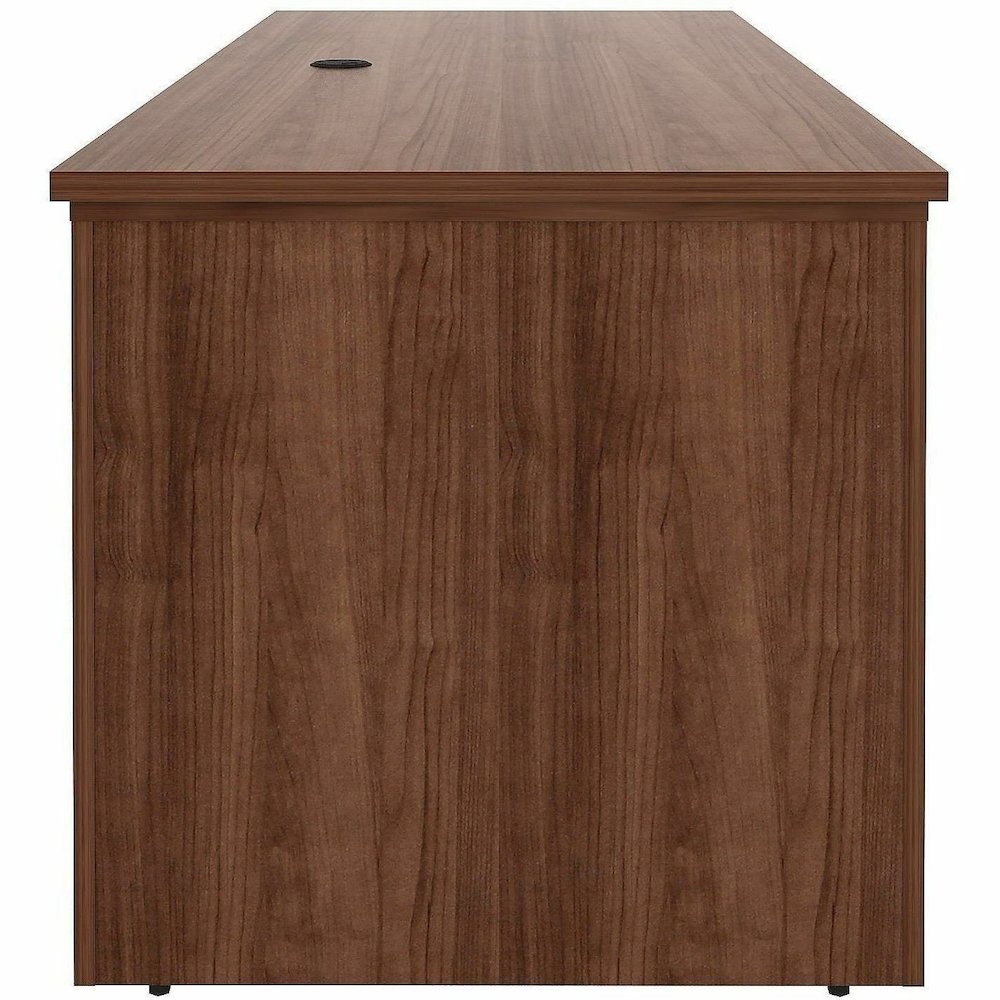 Lorell Essentials 72" Sit-to-Stand Desk Shell - 49" Height x 72" Width x 29" Depth, 1" Thickness Top - Finish: Walnut, Laminate - Walnut, Laminate Table Top - Laminated, Cam Lock, Durable, Grommet, Co. Picture 8