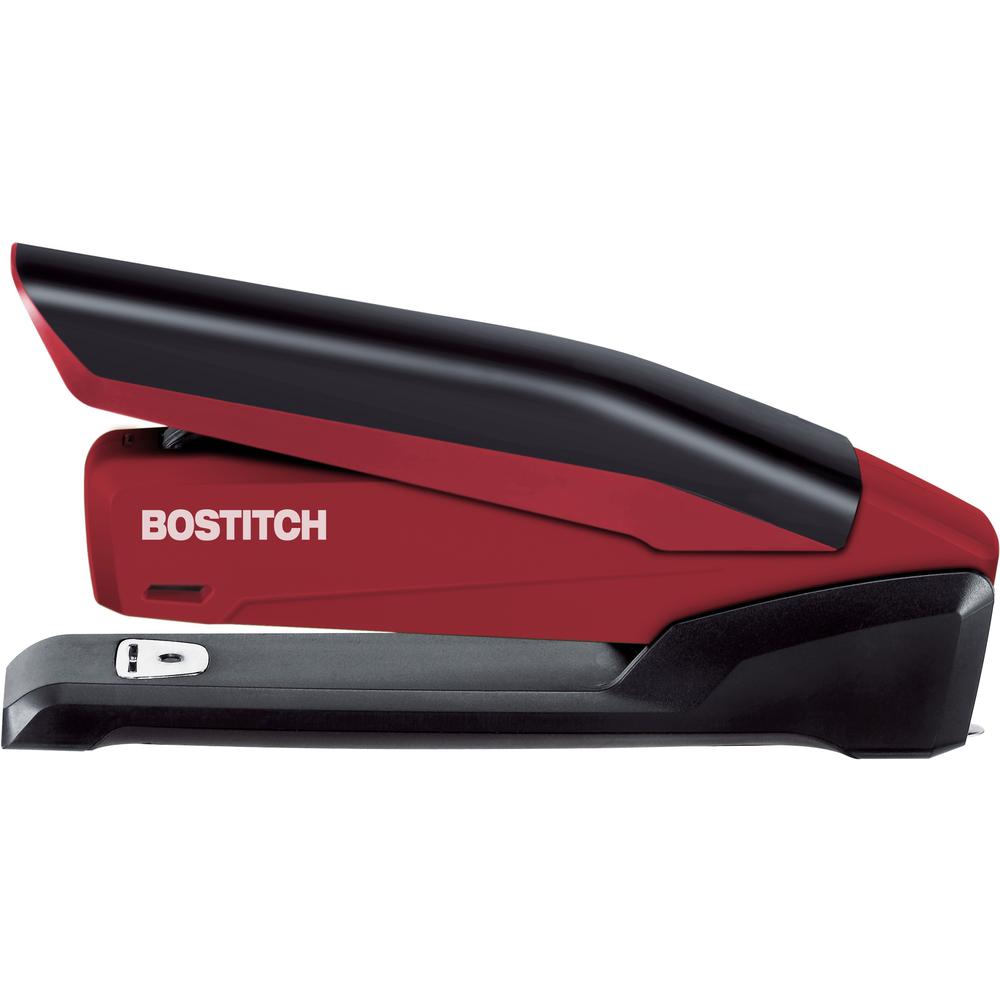 Bostitch InPower Spring-Powered Antimicrobial Desktop Stapler - Staples Upto 20 Sheet - Holds Upto 210 Staple - Full Strip - 4.50" Throat Depth - Red - Rubber - 1 Each. Picture 5